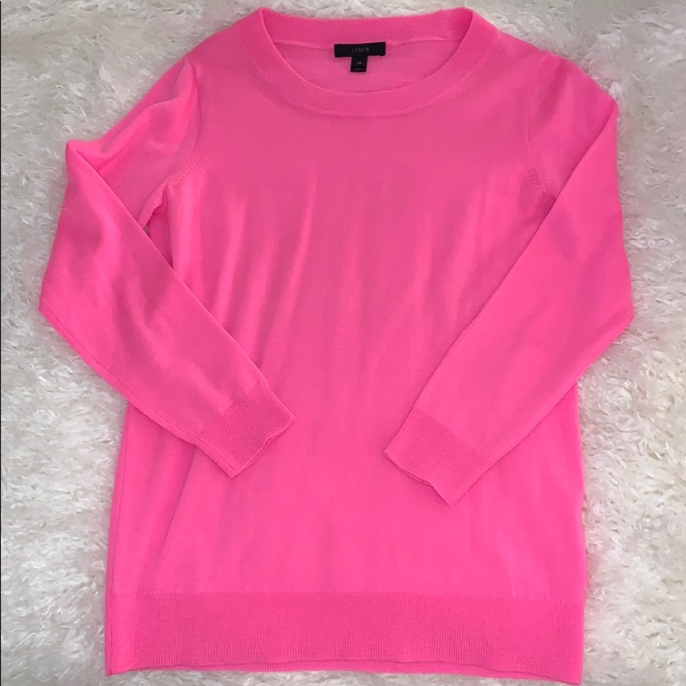 J Crew Tippi Sweater, XS, Neon Pink